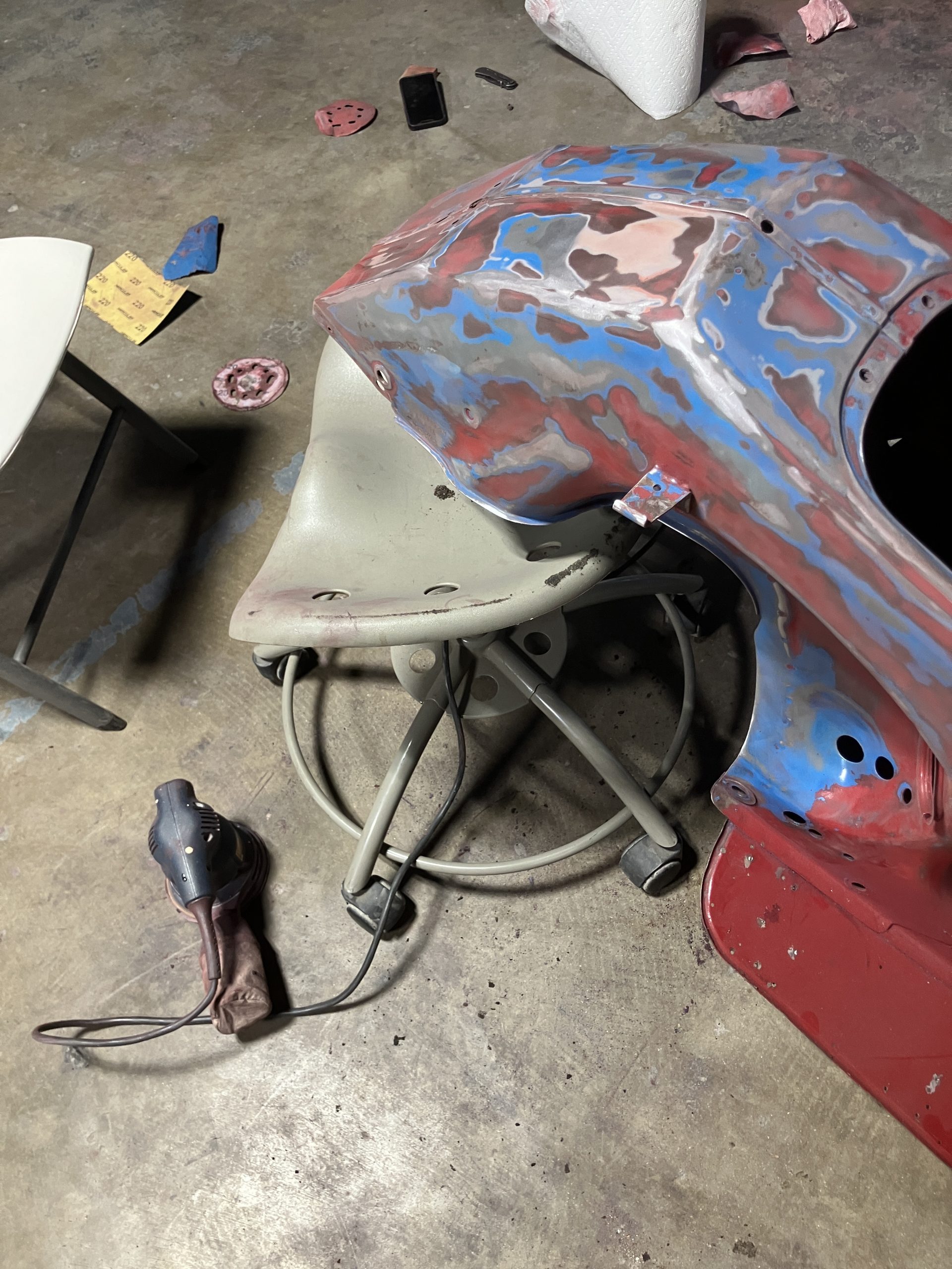 Prepping for paint